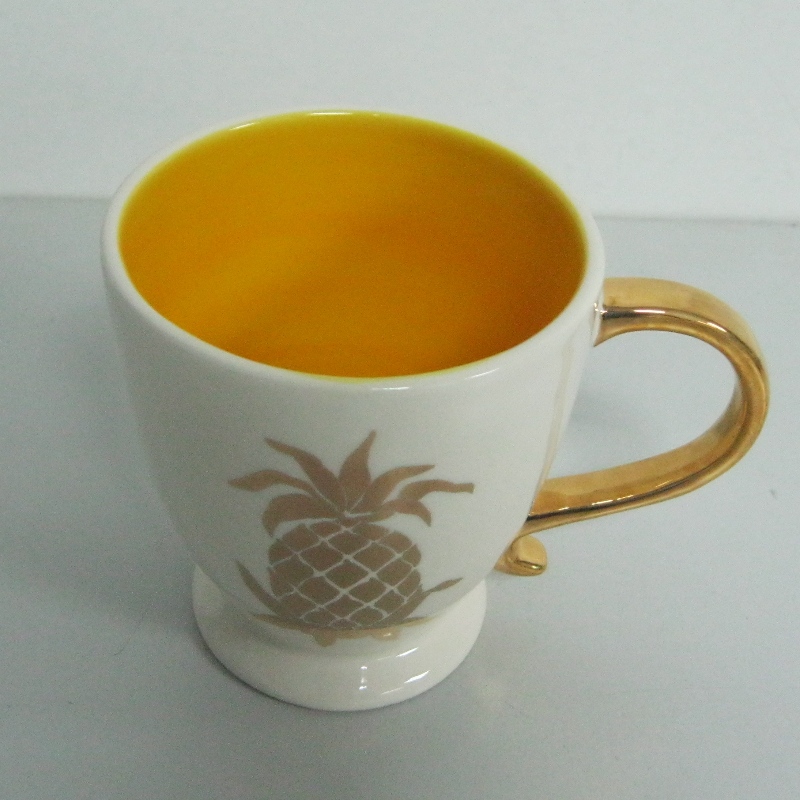 Logo Egen guld metallic Decal Promotional Keramic Mug Coffee Mug